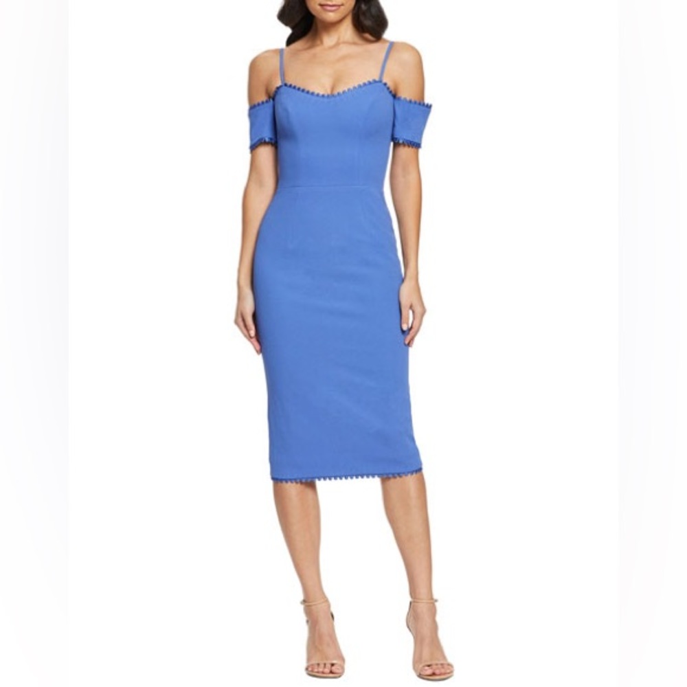 Dress the Population- Adrian Blue Jay Dress NEW